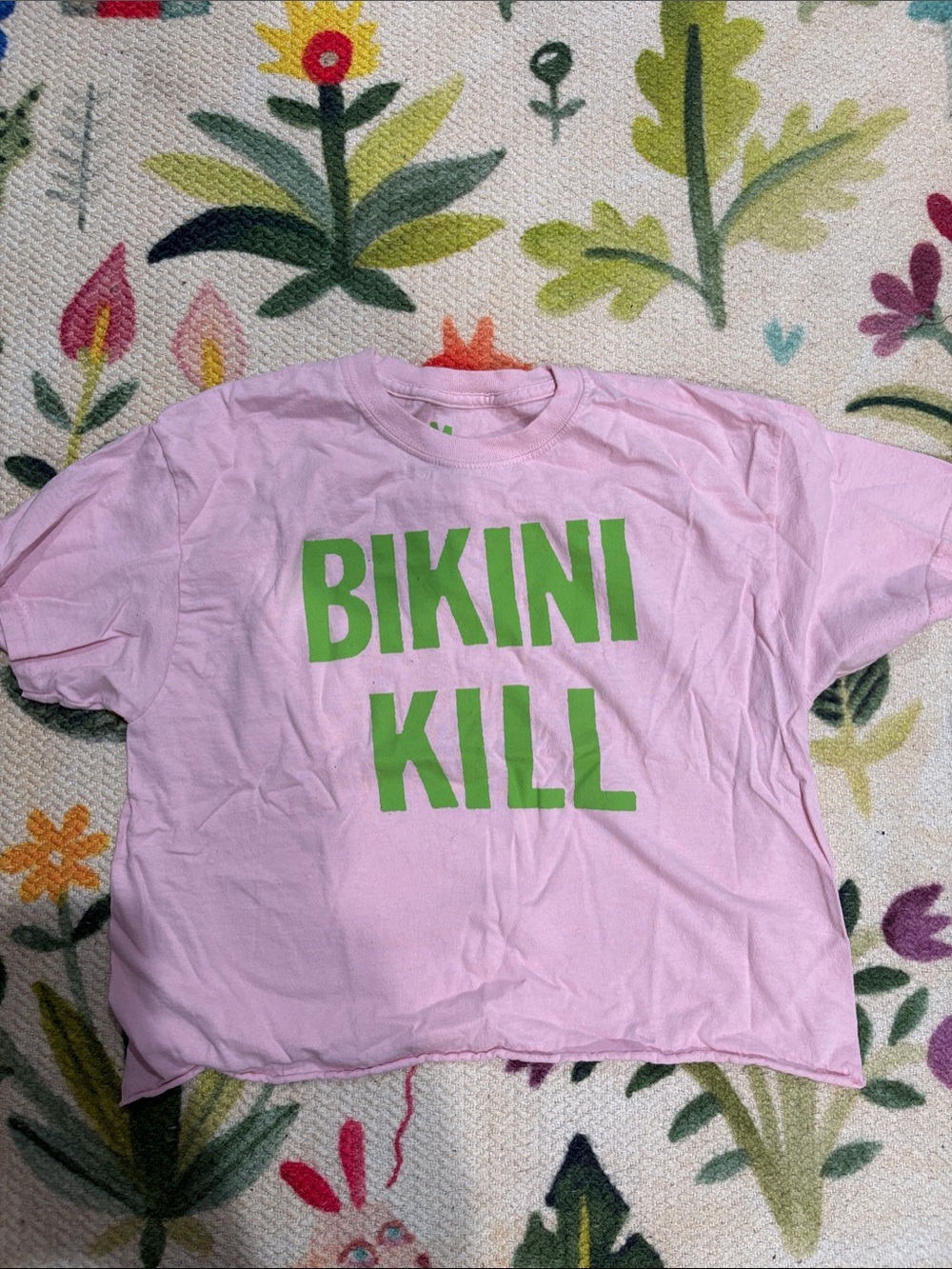 Bikini Kill Crop Tee with Green